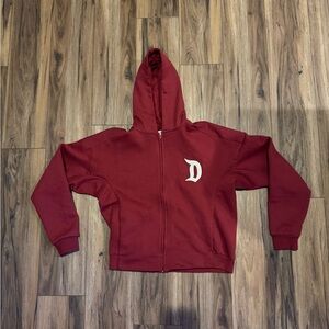 Disneyland Zip Up Jacket Hoodie Disney XS Adult Red Maroon